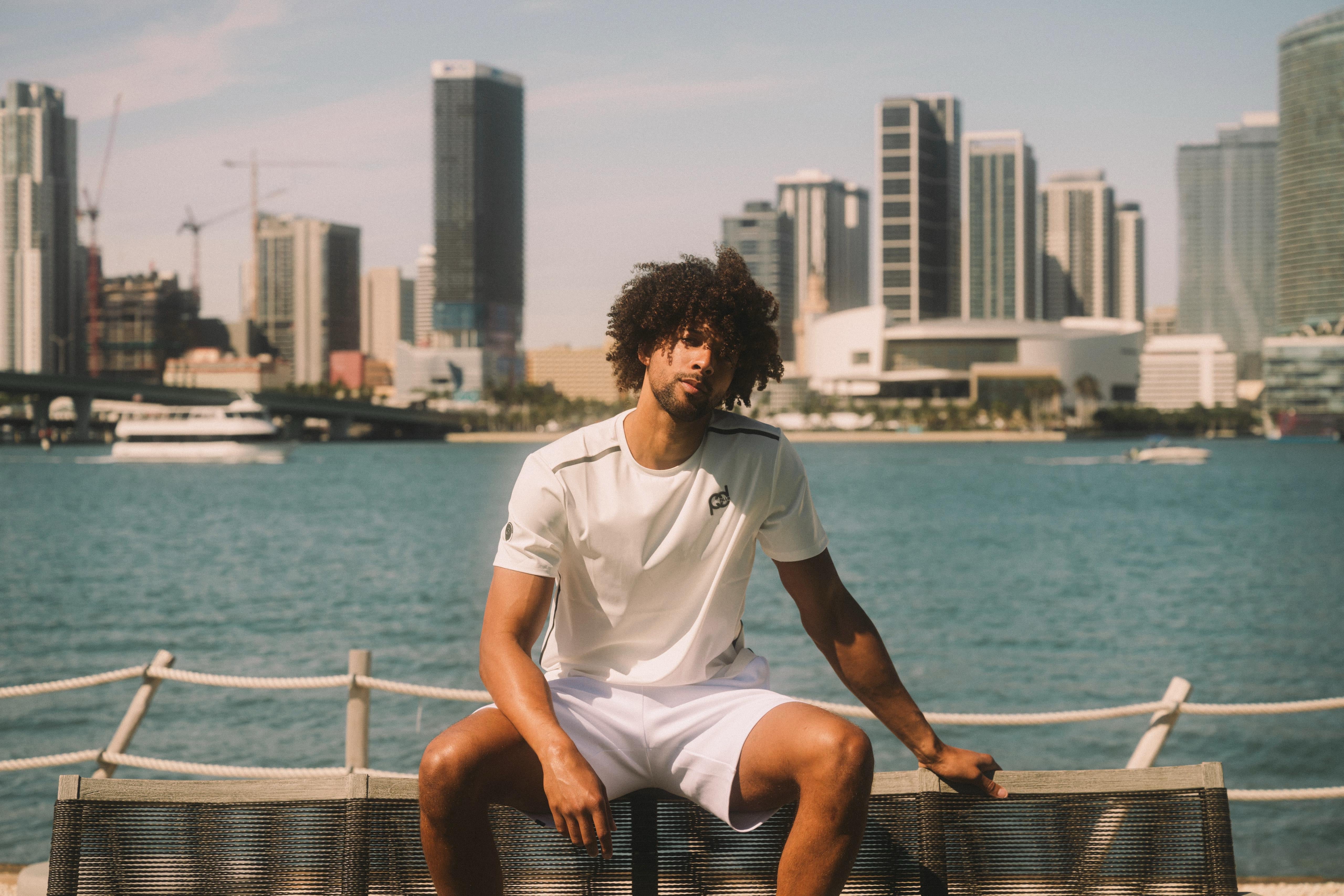 Mens Power T Shirt White/Black