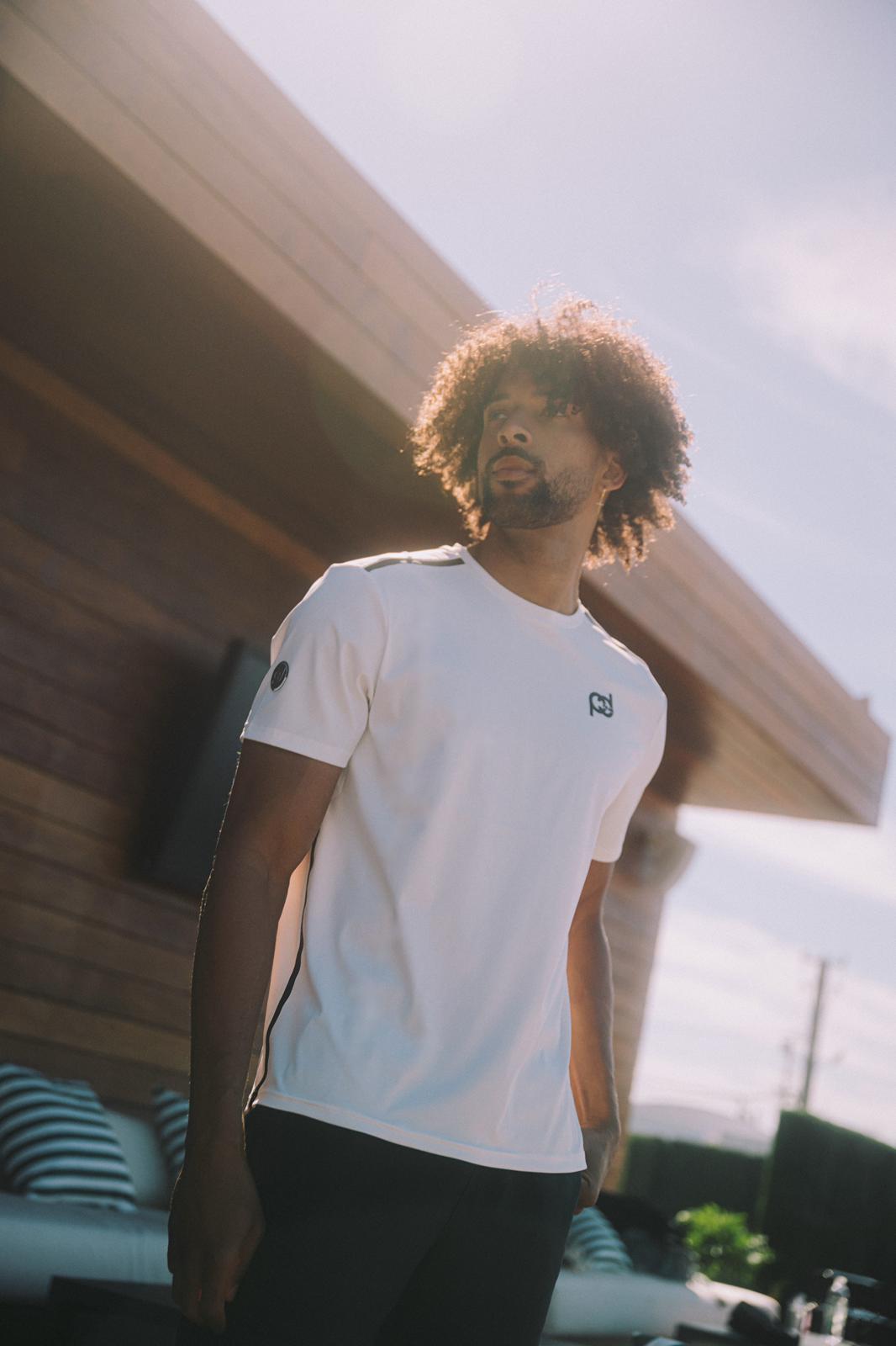 Mens Power T Shirt White/Black